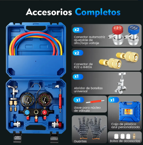 Manometro de Refrigeracion con Estuche