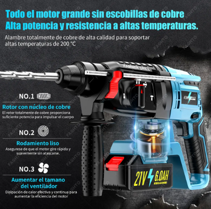 Taladro Rotomartillo Inalambrico 3200W