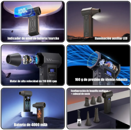Soplador de Aire Mini de Alta Potencia